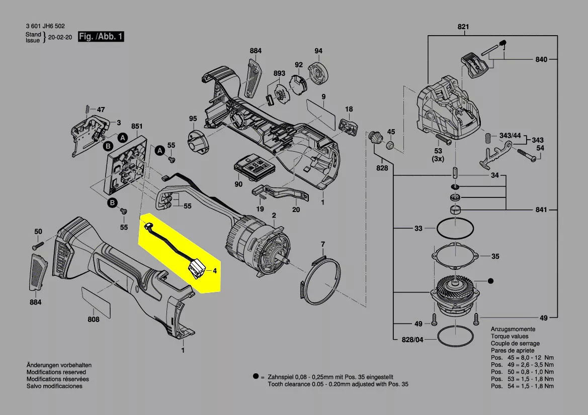 Interrupteur réf. 1 600 A01 6JC Bosch